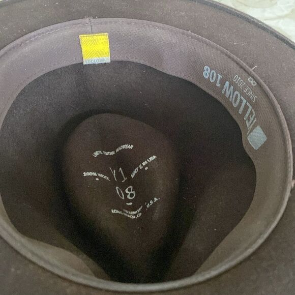 Yellow 108 Limited Edition Dylan Fedora 100% Wool Made in USA Small - Picture 12 of 16